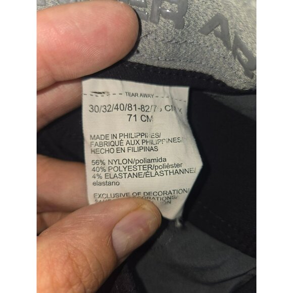 Under Armour Mens Black Taper Nylon Blend Stretch Golf Pants 30/32 (30x31) - Picture 5 of 9
